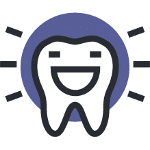 Pediatric Dentistry tooth icon with a smile