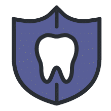 Preventative Dental Care tooth with a shield icon